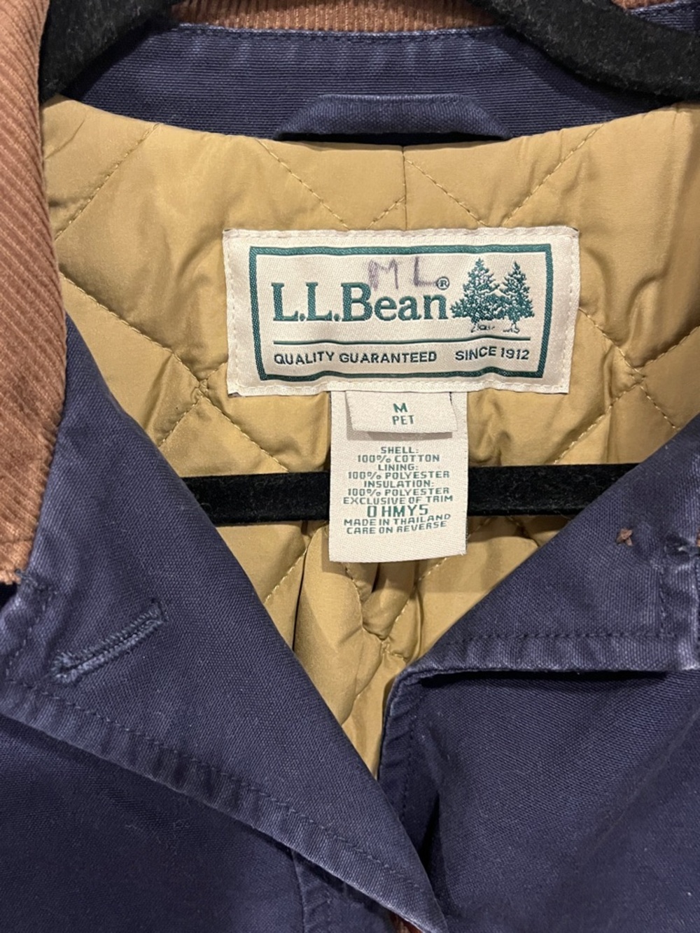 LL Bean Quilted Barn Coat - Picture 2 of 10